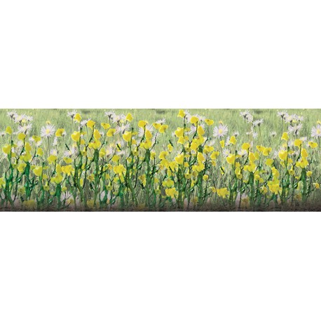 kopretiny a gerbery (bílé a žluté), výška cca 1 cm, celkem 24 ks